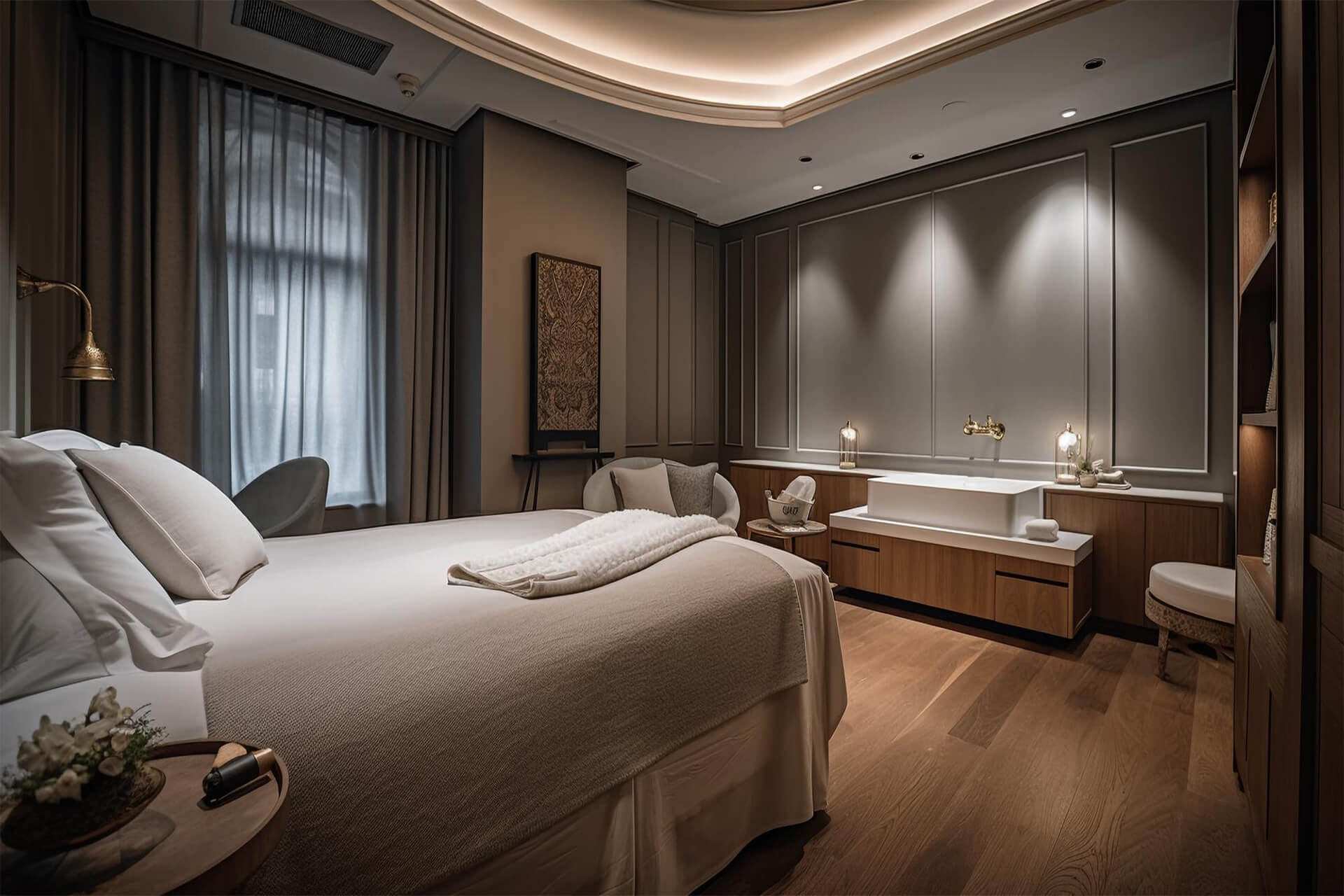 Spa treatment room